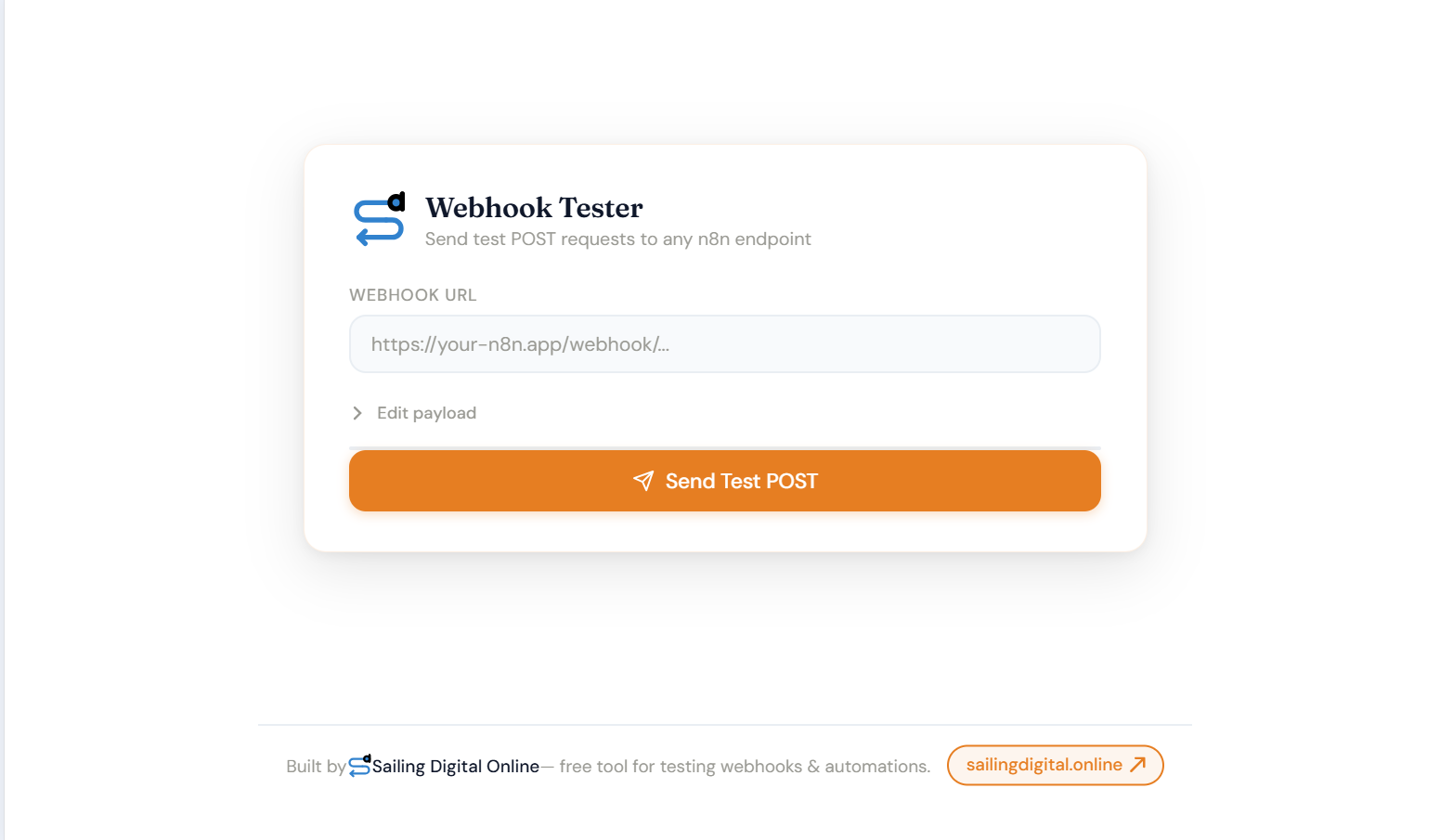 webhook n8n post tester